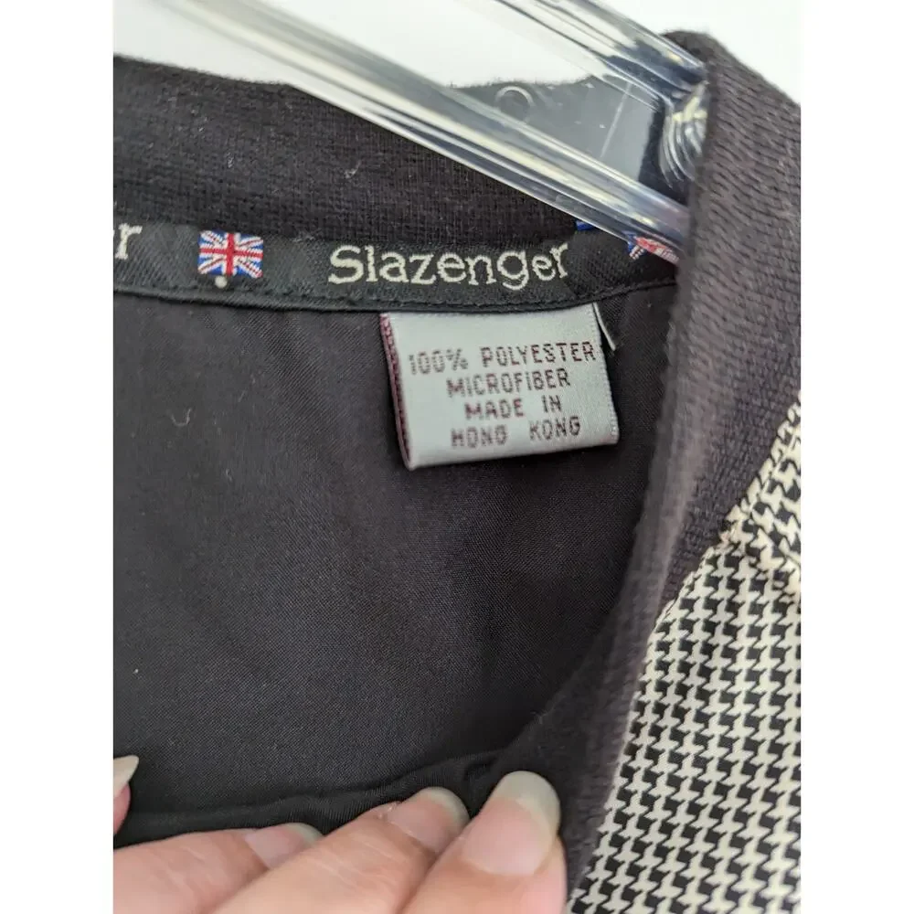 Slazenger Men's XL Jacket Houndstooth Embroidery Microfiber Pullover